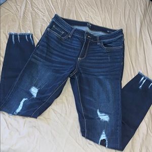 a.n.a stretch distressed denim jegging jeans.